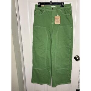Toad&Co Wide Leg Utility Pants in Green